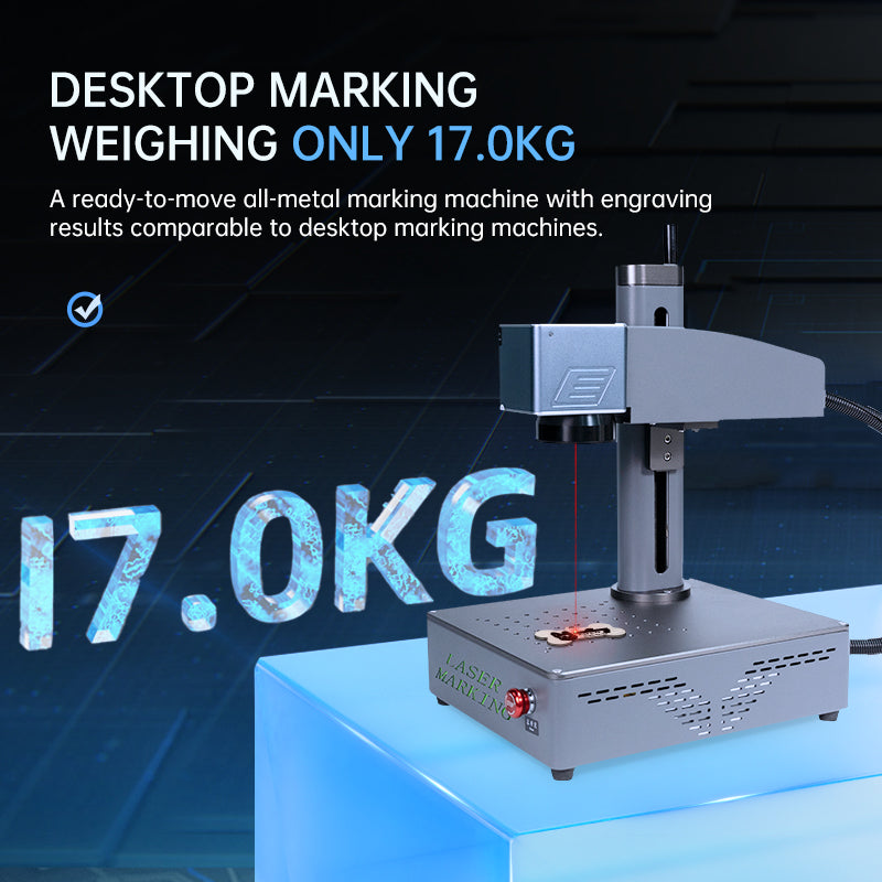 MR.CARVE S4 20W Fiber Laser Marking Machine for All-Metals&Jewelry&Plastics(150mm*150mm) support Lightburn