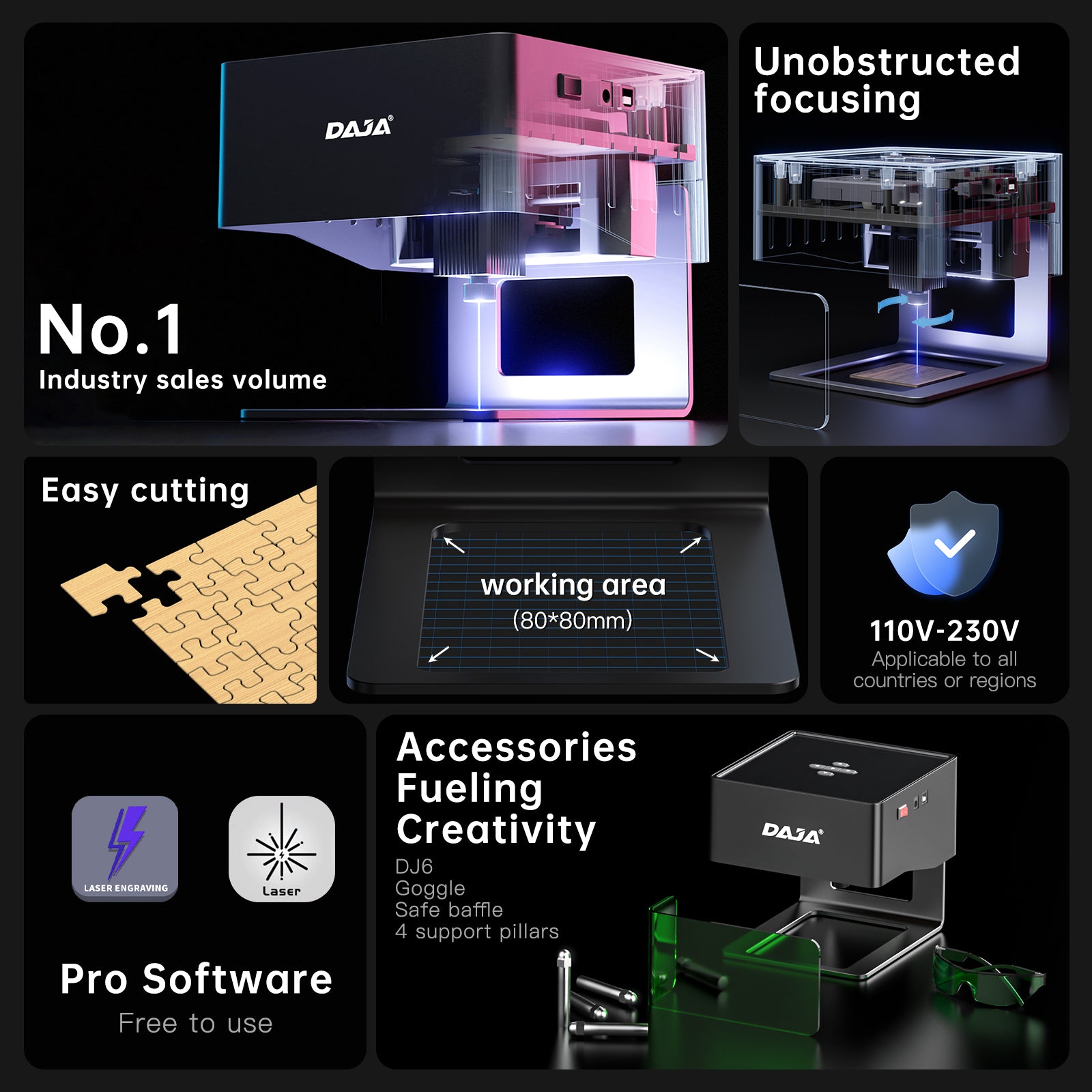DAJA DJ6 Portable Laser Engraver Machine