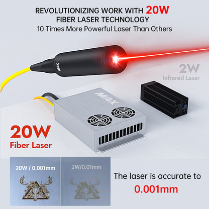 MR.CARVE C2S-20W Autofocus All-in-One Fiber Laser Engraving Machine