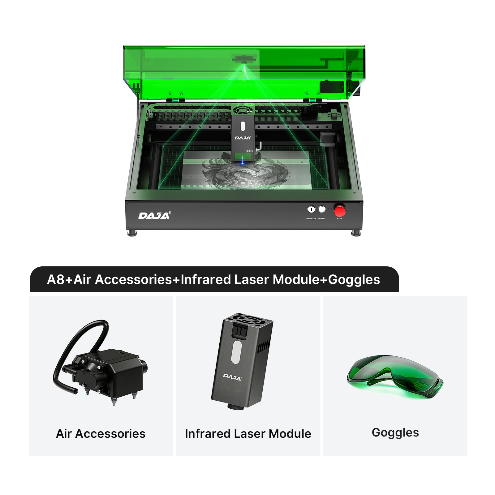 DAJA A8 Enclosure Desktop Laser Engraver