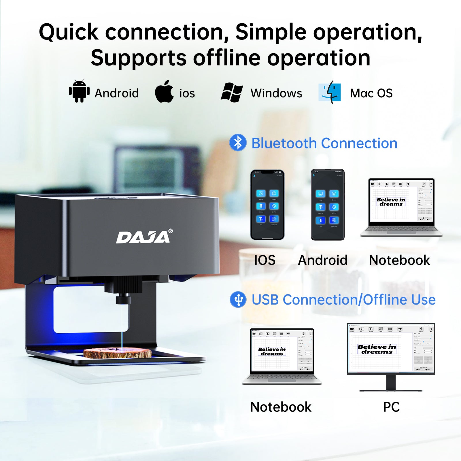 DAJA DJ6 Portable Laser Engraver Machine