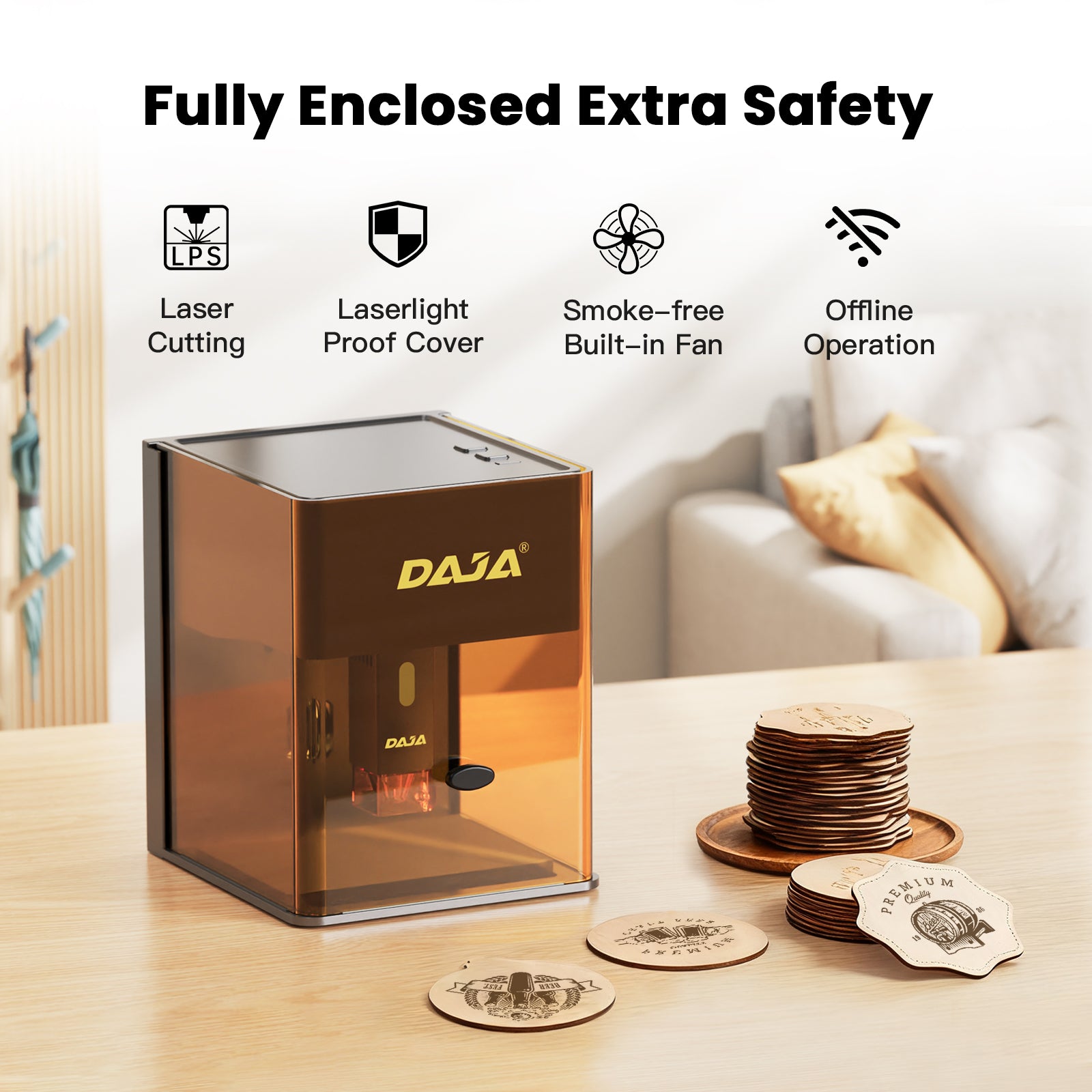 DAJA DJ6 Pro Enclosed Portable laser Engraving Machine