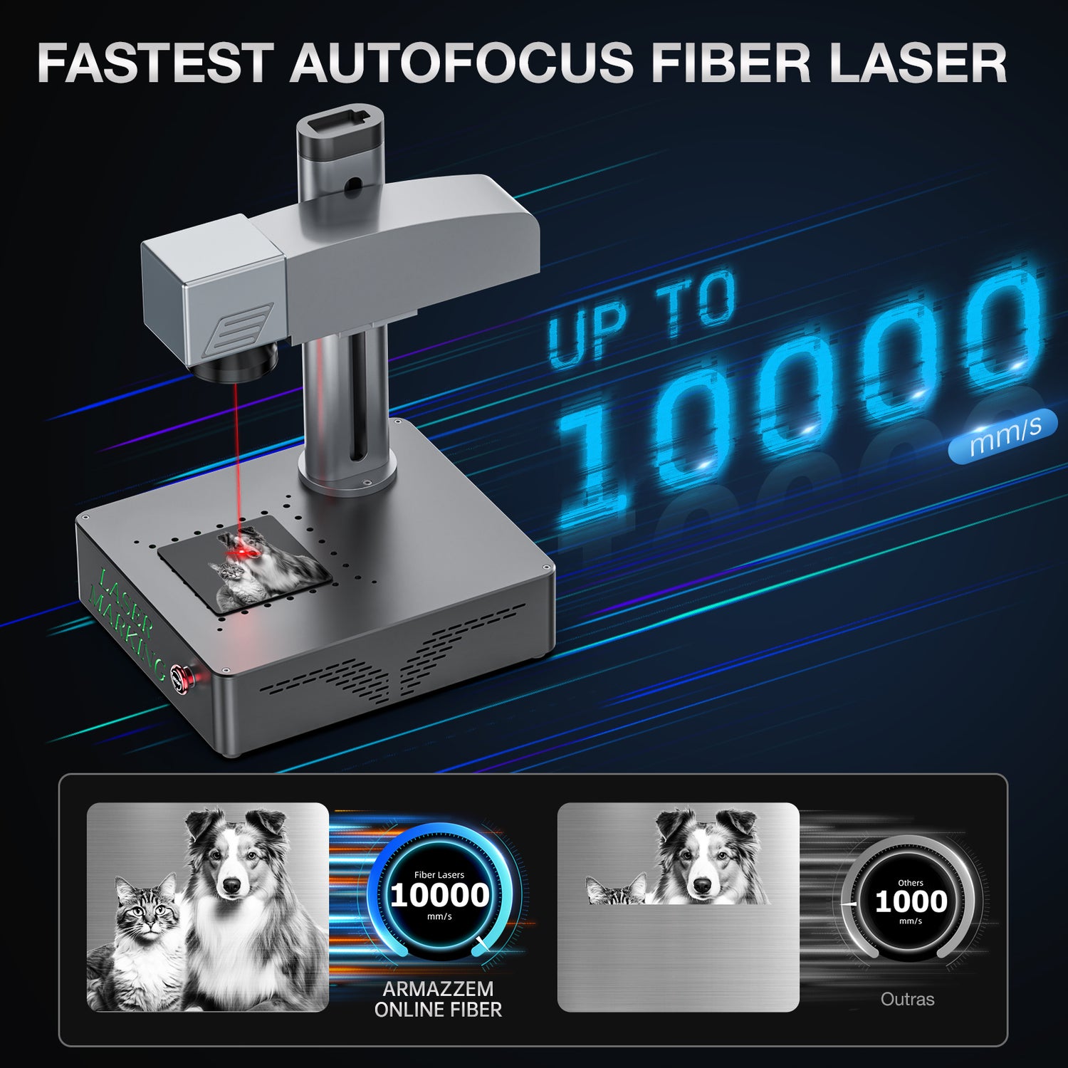 MR.CARVE S4-30W High Efficient Fiber Laser Marking Machine