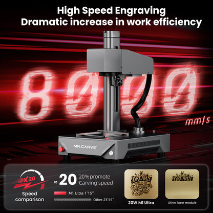 MRCARVE M1 Ultra Portable Fiber Laser Engraver – High Precision Metal & Leather Engraving