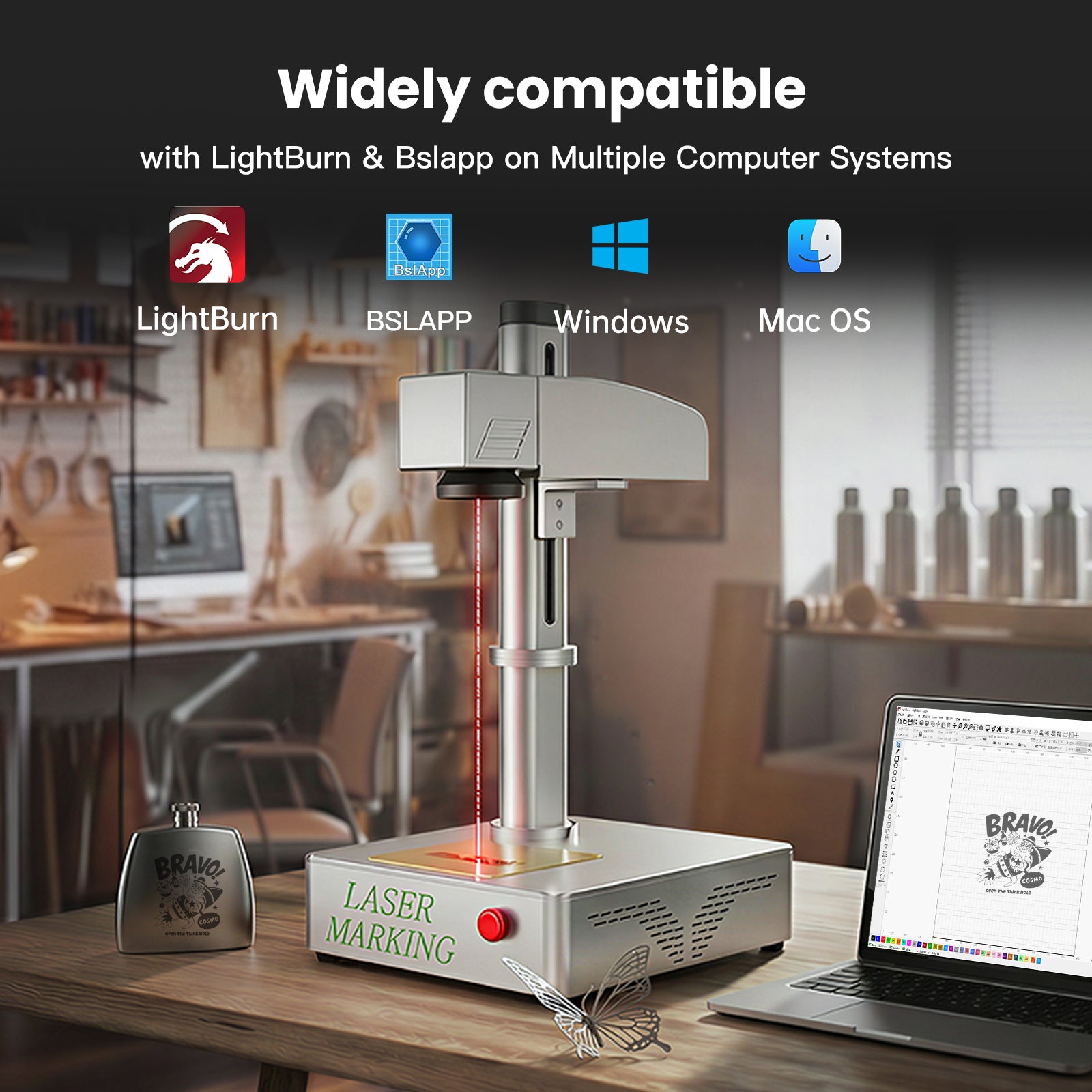 MR.CARVE S4 High Precision Fiber Laser Marking Machine