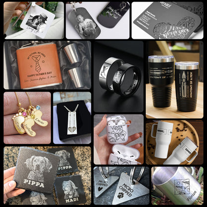 MRCARVE M1 Ultra Portable Fiber Laser Engraver – High Precision Metal & Leather Engraving