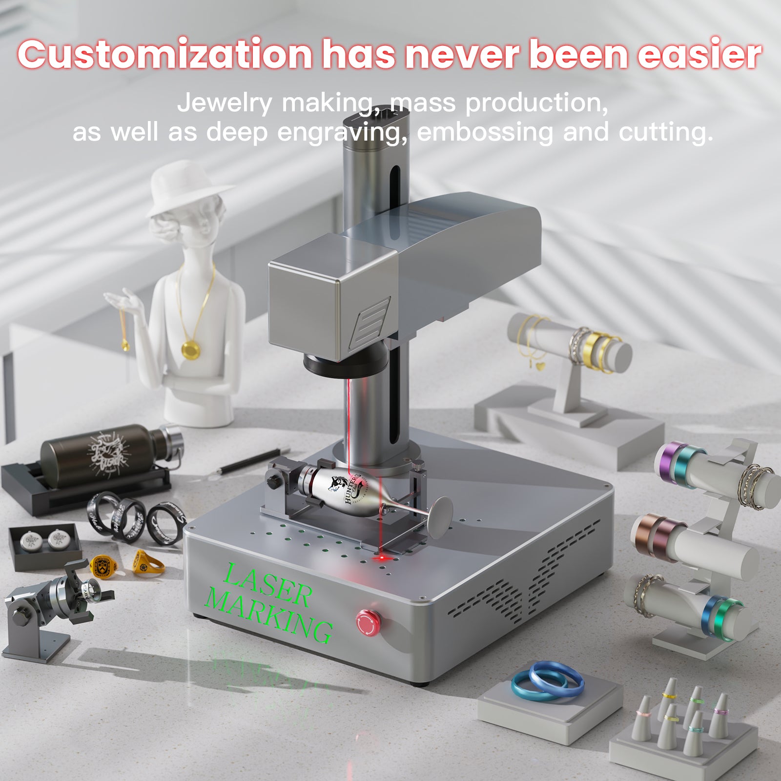 MR.CARVE S4 High Precision Fiber Laser Marking Machine