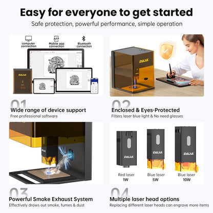 DAJA DJ6 Pro Enclosed Portable laser Engraving Machine