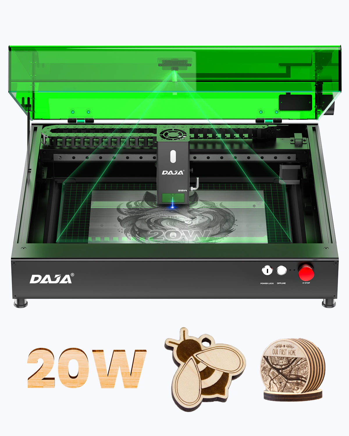 DAJA A8 One-in-All Enclosed Laser Engraving Machine