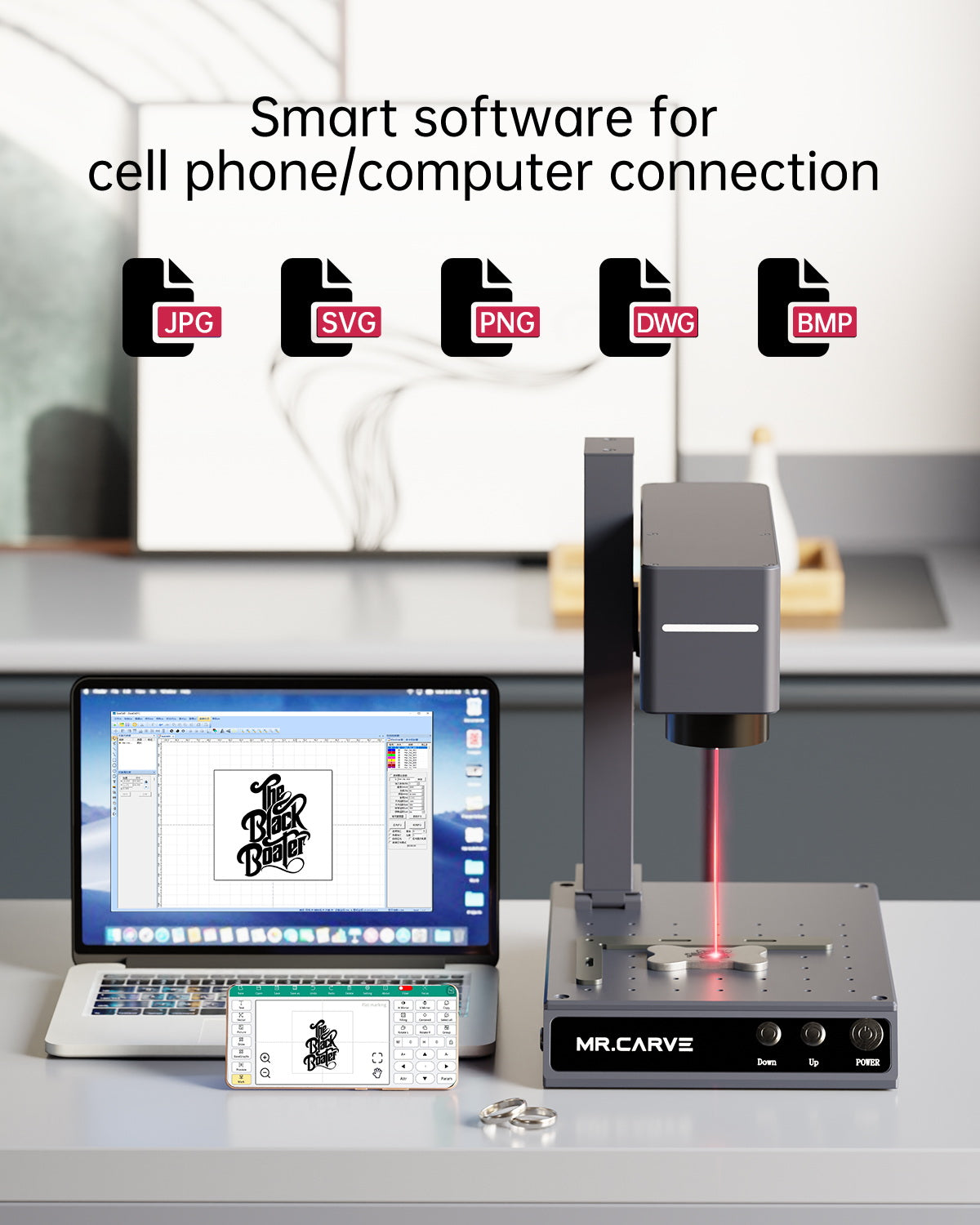 MR.CARVE M4 Dual-Laser Fiber Laser Marking Machine