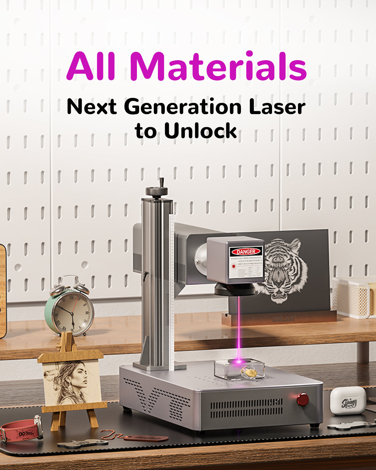 MR.CARVE High Precisely Powerful Fiber Laser Making Machine