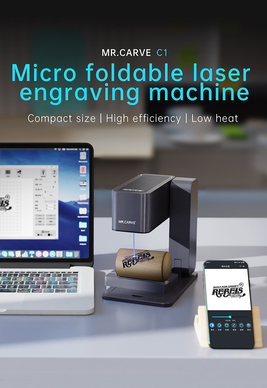 MR.CARVE C1 Laser Engraver Mini Portable Auto Focus Engraving