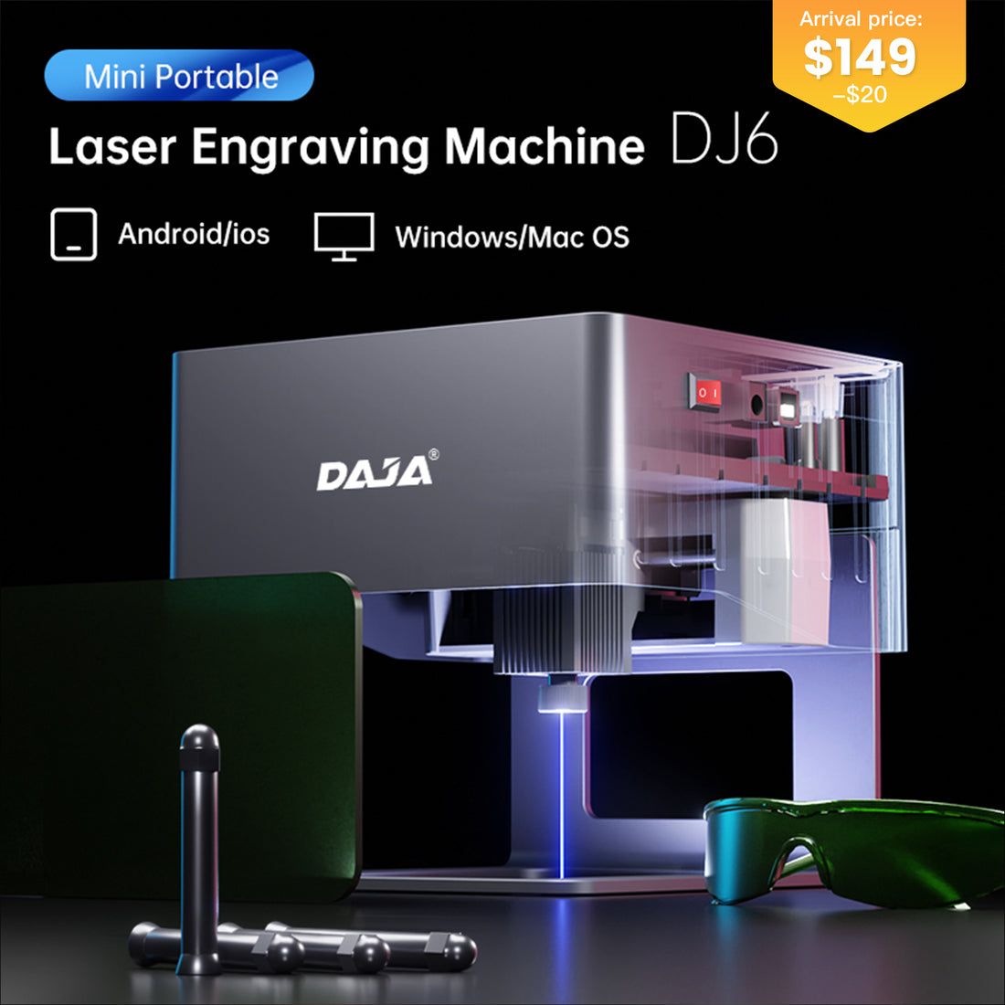 DAJA DJ6 Portable Laser Engraver Machine