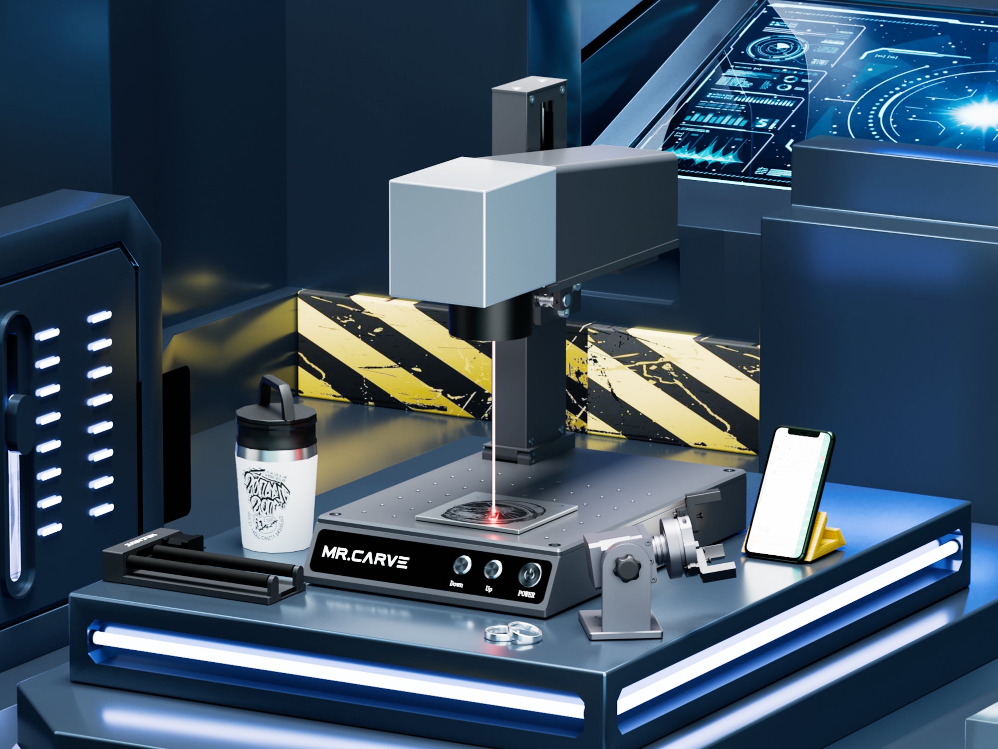 Mr. Carve S4 20W Fiber Laser Engraver Bundle  3D Printing Supplies, 3D  Printers and Laser Engravers